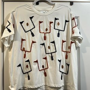 Queen of Sparkles Navy & Orange Field Goal Tee